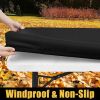 2 Pack Rectangle Picnic Table Cloth, Waterproof Elastic Fitted Tablecloths, Washable Polyester Rectangular Patio Table Cover for Camping