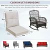 Outdoor Deep Seat Cushion Set, Waterproof & Fade Resistant Patio Chair Replacement Cushions for Outdoor Furniture, 1 Back & 1 Seat Cushion