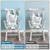 Waterproof Rocking Chair Cushion Upper And Lower Back And Seat Sets with Non-Slip Ties Oxford Cloth Surface Polyester Filling Comfortable for Indoor H