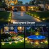 10 Pack Solar Ground Lights Outdoor Waterproof, Solar Powered Pathway Lights