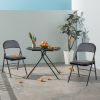 Folding Chair, Leather Padded Folding Chairs, Easy to Use and Store, Outdoor and Indoor, for Home, Office, Party, Comfy